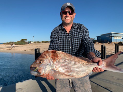 Pink Snapper caught on a Monkey Mia fishing charter